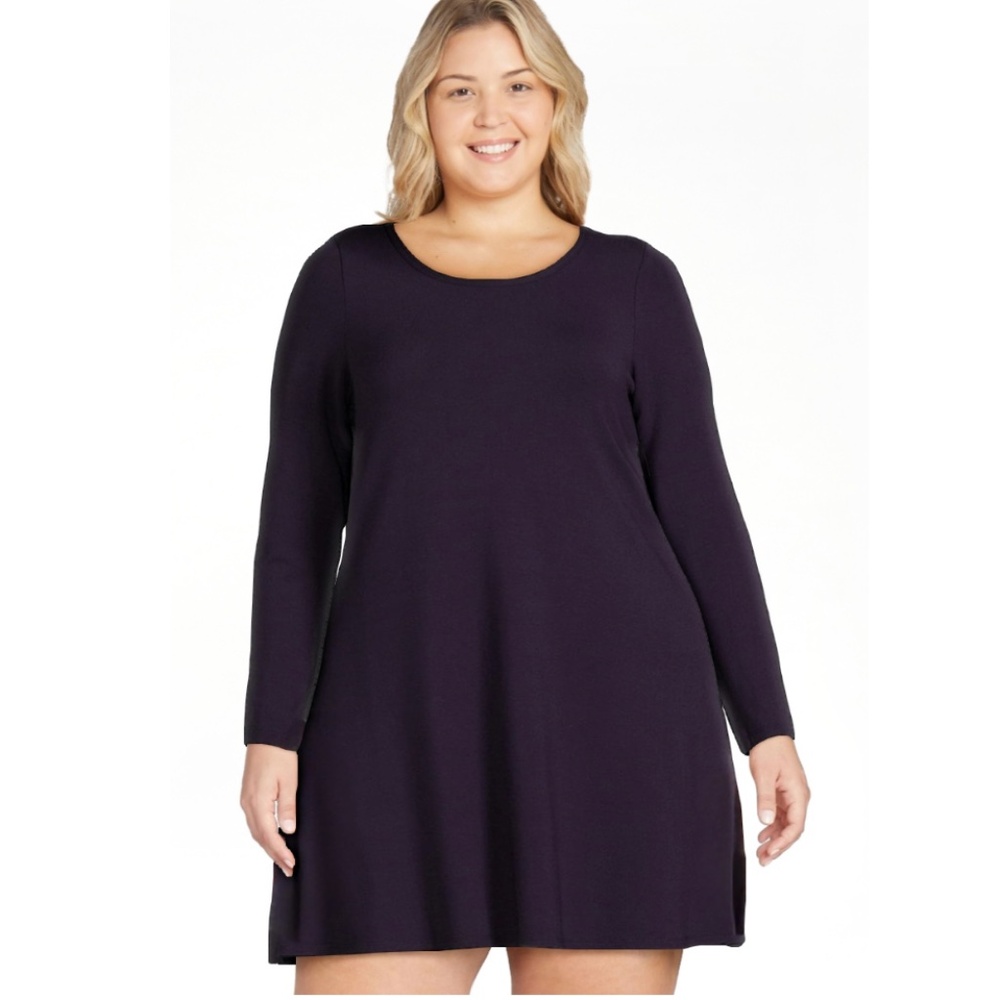 Nine. Eight New York Women’s Navy Long Sleeve T-Shirt Dress Size XL NWT - Picture 7 of 11
